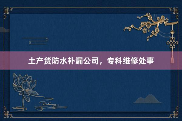 土产货防水补漏公司，专科维修处事